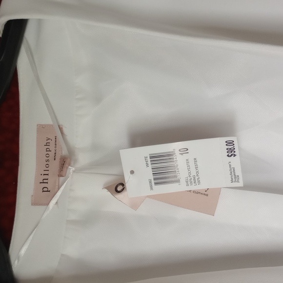 Philosophy White Bell Sleeve Blazer. No Tags, Wore Once Size 8, Not 10 - Picture 2 of 3